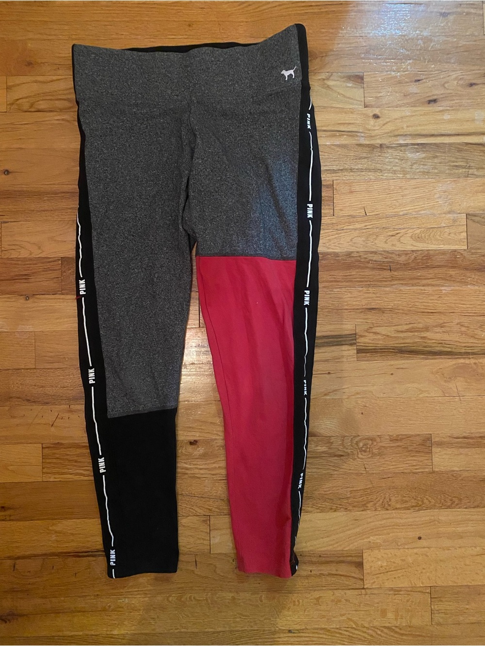 PINK Victoria's Secret Colorblock yoga Leggings - Gray, Black & Red